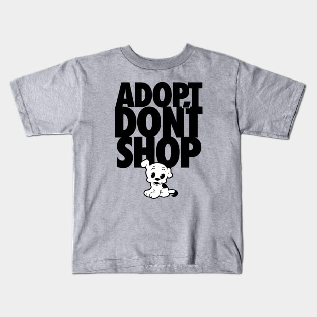 ADOPT DON'T SHOP - Betty Boop Pudgy Kids T-Shirt by ROBZILLA